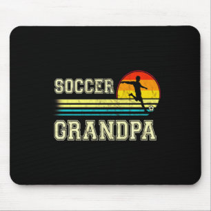 Vintage Retro Fußball Opa für Sonnenuntergang T-Sh Mousepad