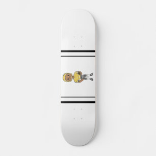 vintage retro Fußballspieler schwarz gelb einfach Skateboard