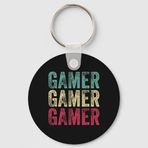 Vintage Retro Gamer Video Game Player Boys Teens m Schlüsselanhänger