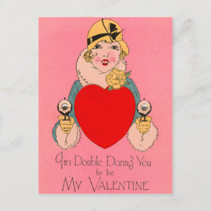 Vintage Retro Gangster Valentinskarte Feiertagspostkarte