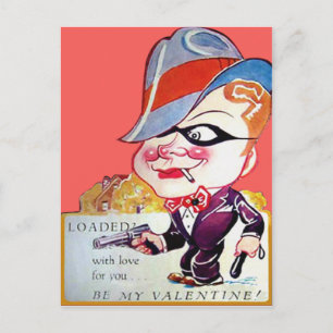 Vintage Retro Gangster Valentinskarte Feiertagspostkarte