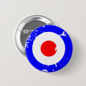 Vintage Retro Gealtert Mod Ziel Button (Vorne & Hinten)