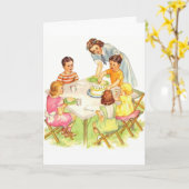 Vintage Retro-Geburtstagskarte Karte (Gelbe Blume)