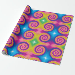 Vintage Retro-gefärbte Krawatte Geschenkpapier