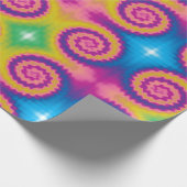 Vintage Retro-gefärbte Krawatte Geschenkpapier (Ecke)