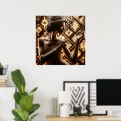 Vintage Retro-Glamour-Jazz Poster (Heimbüro)