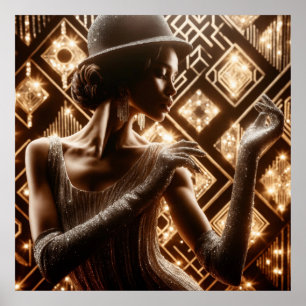 Vintage Retro-Glamour-Jazz Poster