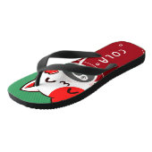 Vintage Retro glückliche drei Katzen mit Cola Badesandalen (Schrägansicht)