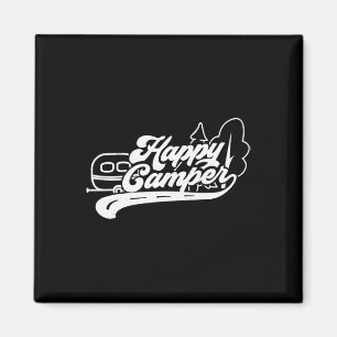 Vintage Retro Glücklicher Camper Camping Outdoor-U Magnet