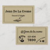 Vintage Retro-Goddess-Maus Visitenkarte (Vorne/Hinten)