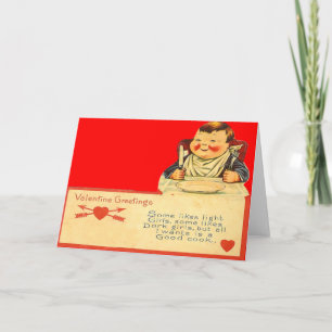 Vintage Retro Good Cook Valentine Card Feiertagskarte