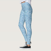 VINTAGE RETRO GROOVY BLAUE LEGGINGS LEGGINGS (Links)