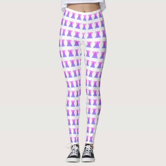VINTAGE RETRO GROOVY LILA LEGGINGS (Vorderseite)