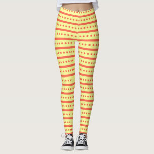 VINTAGE RETRO GROOVY YELLOW LEGGINGS