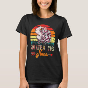 Vintage Retro-Guinea Pig Nana Blume Leopardenschüt T-Shirt