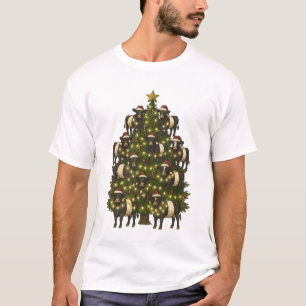 Vintage Retro Gürtel Galloway Gürtel-Weihnachtsbau T-Shirt