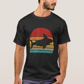 Vintage Retro Hai Sonnenuntergang 70er 80er 90er H T-Shirt