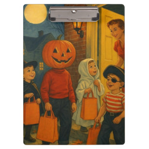 Vintage/retro Halloween Süßigkeiten sammeln 1950er Klemmbrett