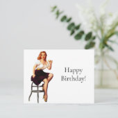 Vintage Retro-Hausfrauen der 50er Jahre Postkarte (Stehend Vorderseite)