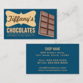 Vintage Retro-Hausgemachte Süßschokolade Visitenkarte (Vorne/Hinten)
