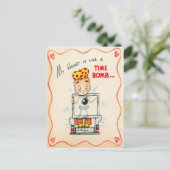 Vintage Retro Herz-Röntgenstrahlvalentine-Karte Feiertagspostkarte (Stehend Vorderseite)