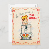 Vintage Retro Herz-Röntgenstrahlvalentine-Karte Feiertagspostkarte (Vorne/Hinten)