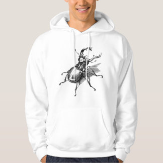 Vintage-Retro-Hirschkäfer wissenschaftliche Illust Hoodie