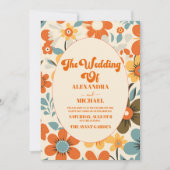 Vintage Retro-Hochzeit Einladung (Vorderseite)