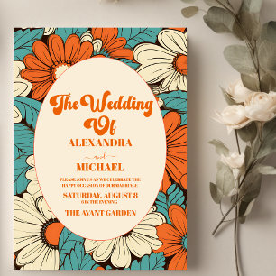 Vintage Retro-Hochzeit Einladung