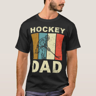 Vintage Retro Hockey Vater Vatertag T-Shirt