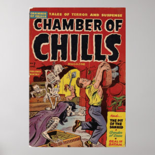Vintage Retro-Horror-Comic Chillenkammer Nr. 7 Poster