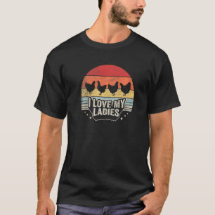 Vintage Retro Hühner Damen Hühnerbauer Flüstern T-Shirt