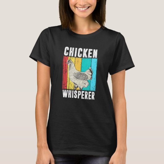 Vintage Retro Hühnerflüsterer T-Shirt (Vorderseite)