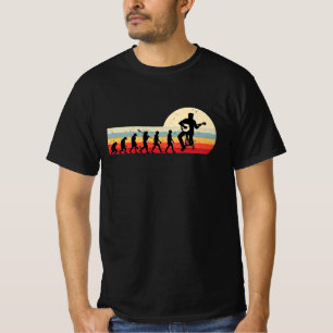Vintage Retro Humanevolution Banjo Gitarre T-Shirt