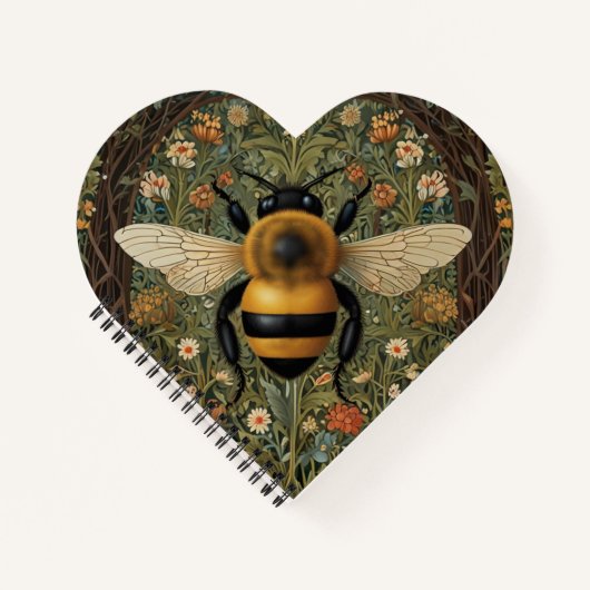 Vintage Retro-Hummel boho botanische Blumenkunst Notizblock (Vorderseite)