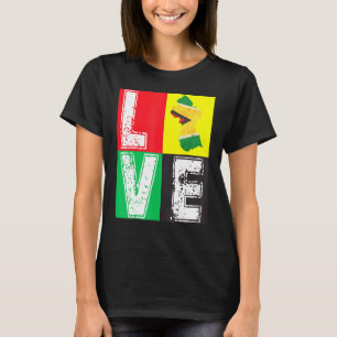 VINTAGE RETRO I LIEBE GUYANA FLAG MAP FÜR GÄSTER T-Shirt