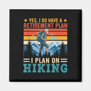 Vintage Retro Ich Habe Einen Rentenplan Fürs Wande Magnet