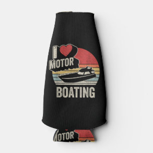 Vintage Retro Ich liebe Motorbootfahren Lustiger B Flaschenkühler