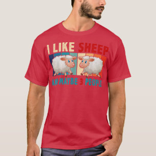 Vintage Retro Ich mag Schafe und vielleicht 3 Leut T-Shirt
