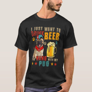 Vintage Retro Ich Wollte nur, Bier zu trinken und T-Shirt
