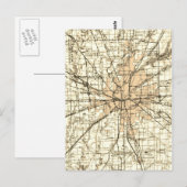 Vintage Retro Indianapolis Karte (Vorne/Hinten)