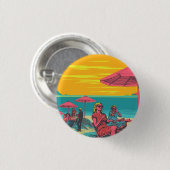 Vintage retro inspirierte Plakette, Knopf, Ansteck Button (Vorne & Hinten)
