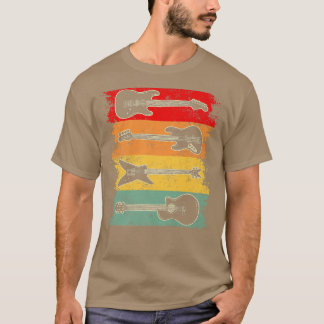 Vintage Retro Instrument Musical Men Women Guitar  T-Shirt