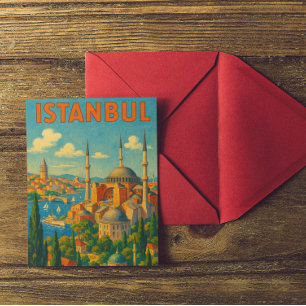 Vintage Retro Istanbul Türkei Hagia Sophia  Postkarte