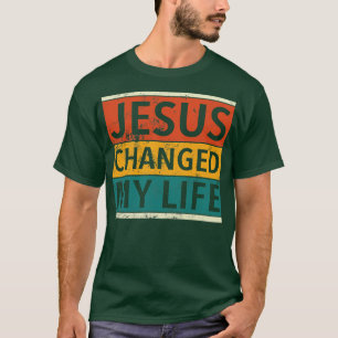 Vintage Retro Jesus Hat Mein Leben Geändert Christ T-Shirt