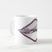 Vintage Retro-Jet-Flugzeug-Luftfahrt Kaffeetasse (Vorderseite Links)