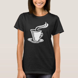 Vintage Retro Kaffeetasse Untertasse Grafik T-Shirt