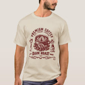 Vintage Retro-Kaffeetrinker T-Shirt (Vorderseite)