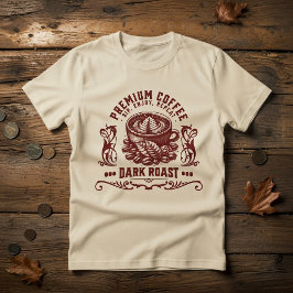 Vintage Retro-Kaffeetrinker T-Shirt