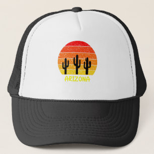 Vintage Retro Kaktus Arizona Sonnenuntergang Truckerkappe